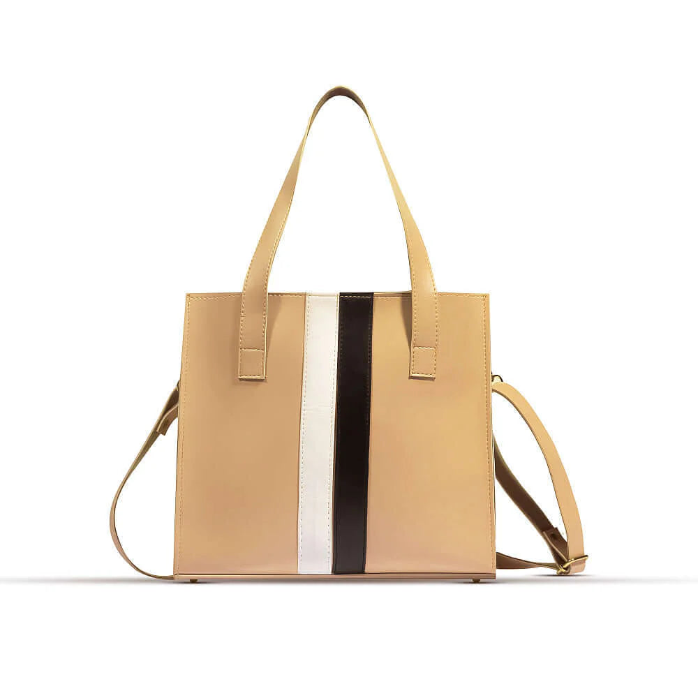 Modern Stripe Accent Tote Bag