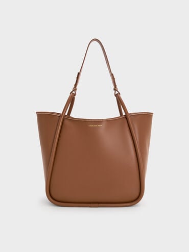 Lyla Tubular Slouchy Tote Bag - Chocolate