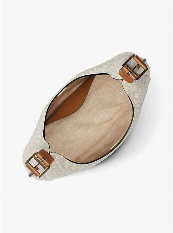Ivory Monogram Hobo Shoulder Bag