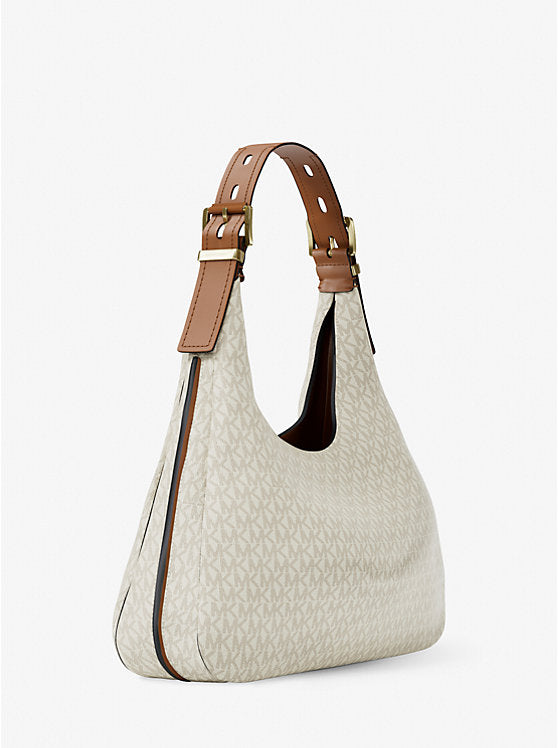 Ivory Monogram Hobo Shoulder Bag