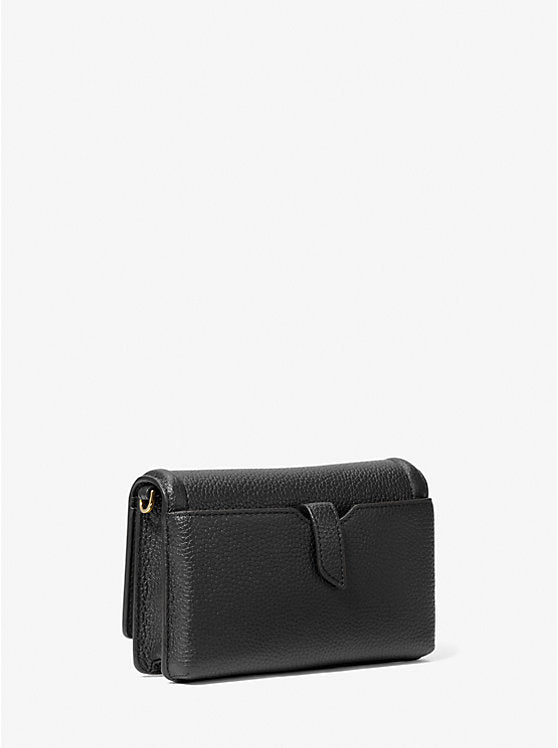 Jet Set Small Pebbled Leather Smartphone Convertible Crossbody Bag