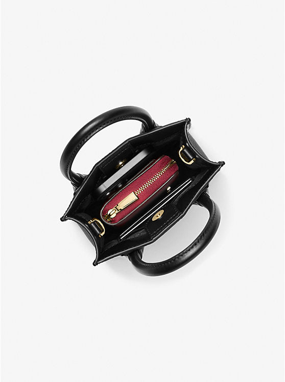 Michael Kors Mini Mercer Pebbled Leather Satchel