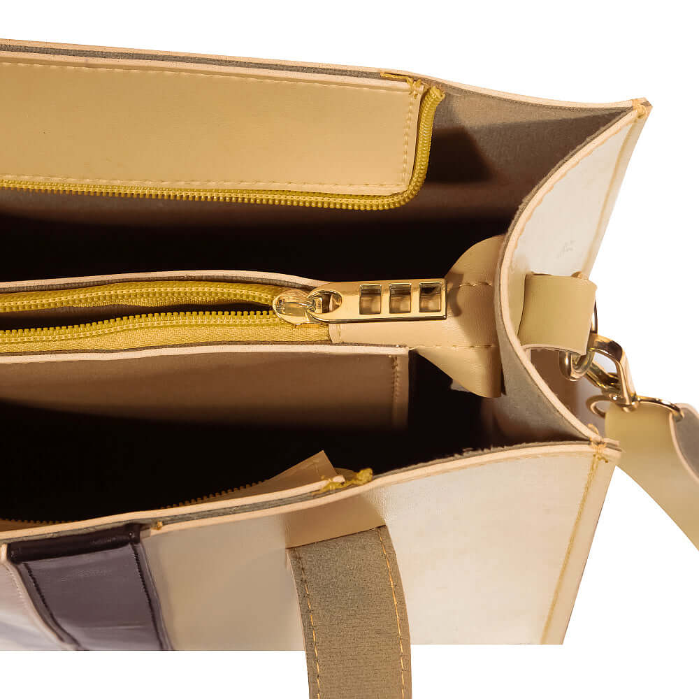 Modern Stripe Accent Tote Bag