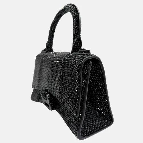 Hourglass XS Allover Strass Top-Handle Bag