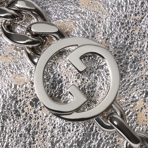 Large shoulder bag with chain