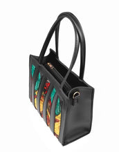 Abstract Panel Tote Handbag