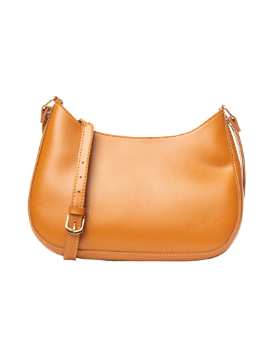 Classic Tan Crescent Shoulder Bag