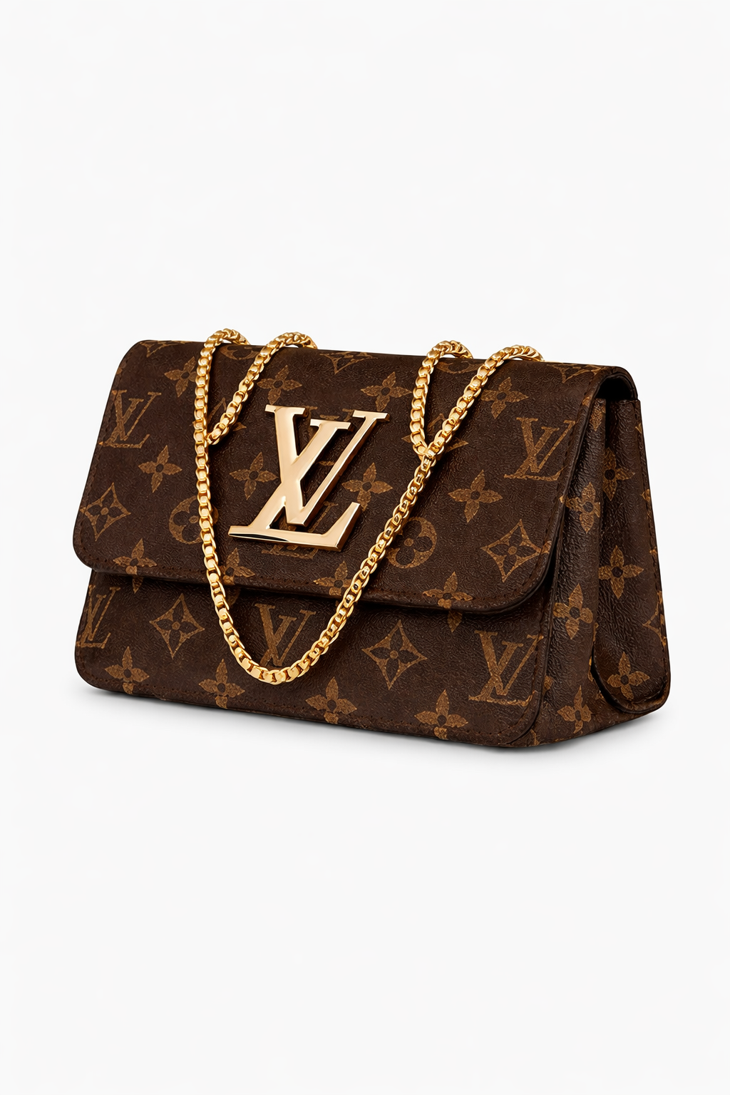 Elegant LV-Style Flap Crossbody Bag