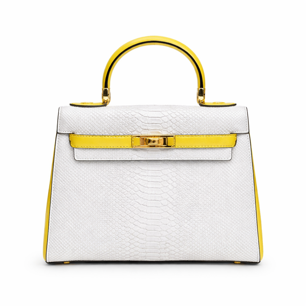Kelly - Python-Embossed Party Bag