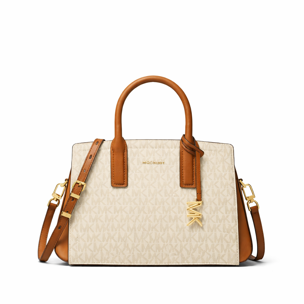Michael Kors ivory satchel bag