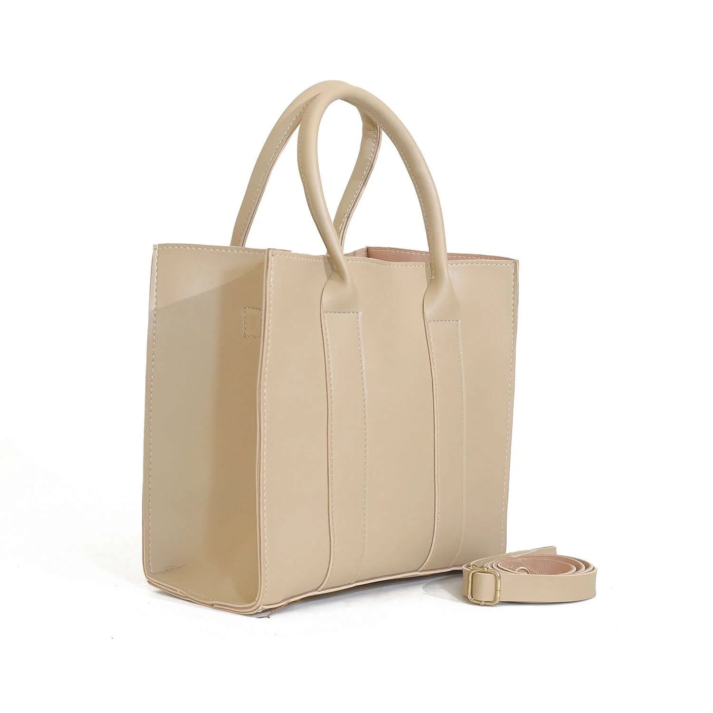 Elegant Beige 3-Piece Tote Bag Set