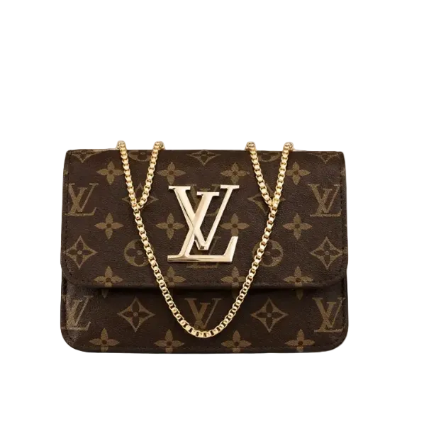 Elegant LV-Style Flap Crossbody Bag