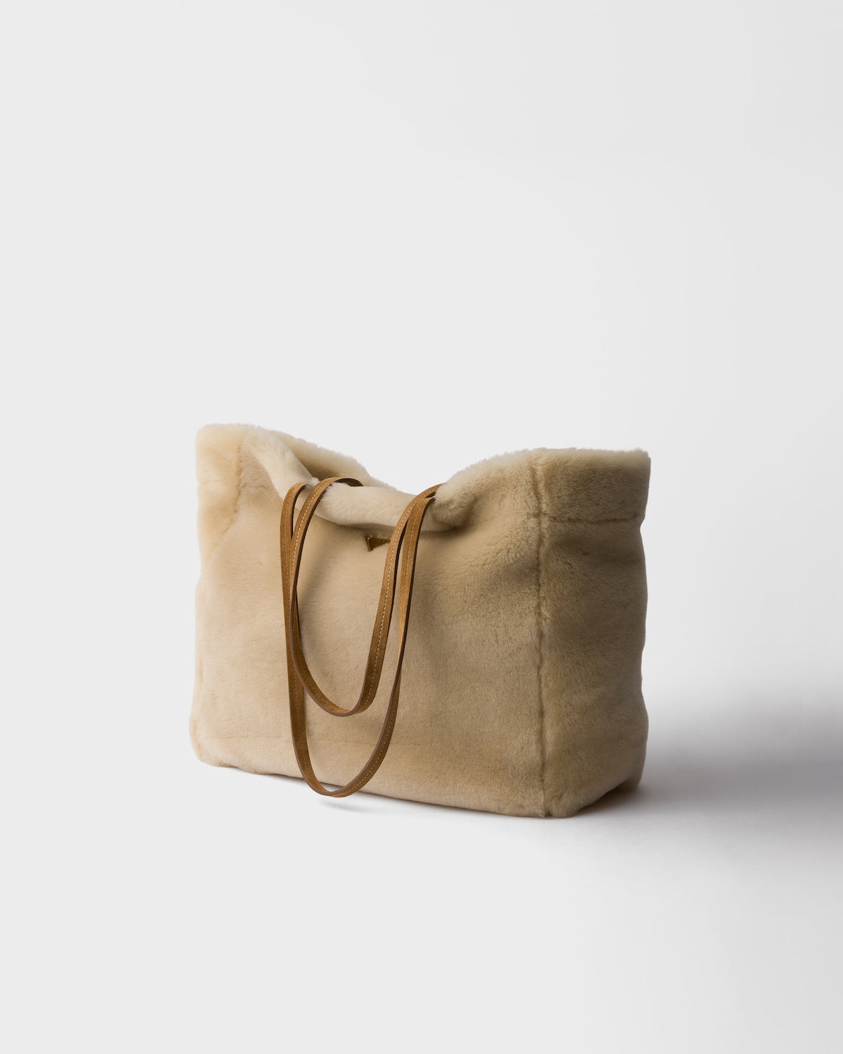 Prada Large shearling tote bag