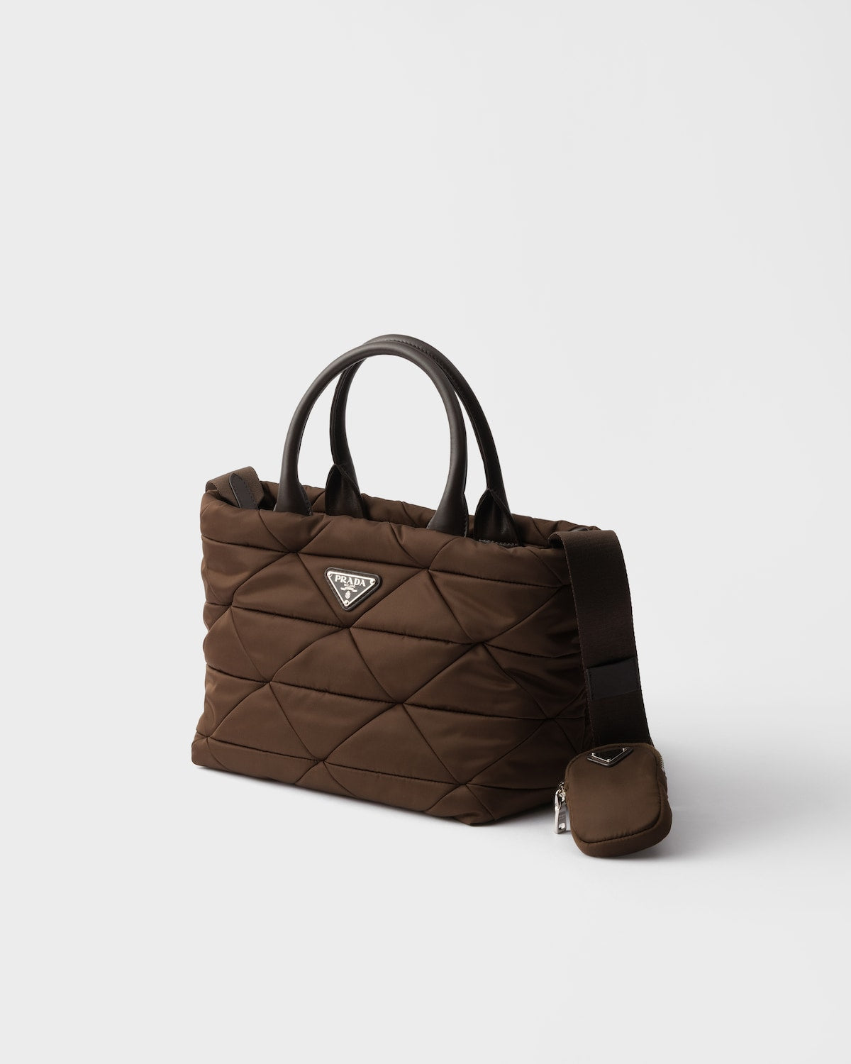 Prada Medium padded Re-Nylon and leather tote bag